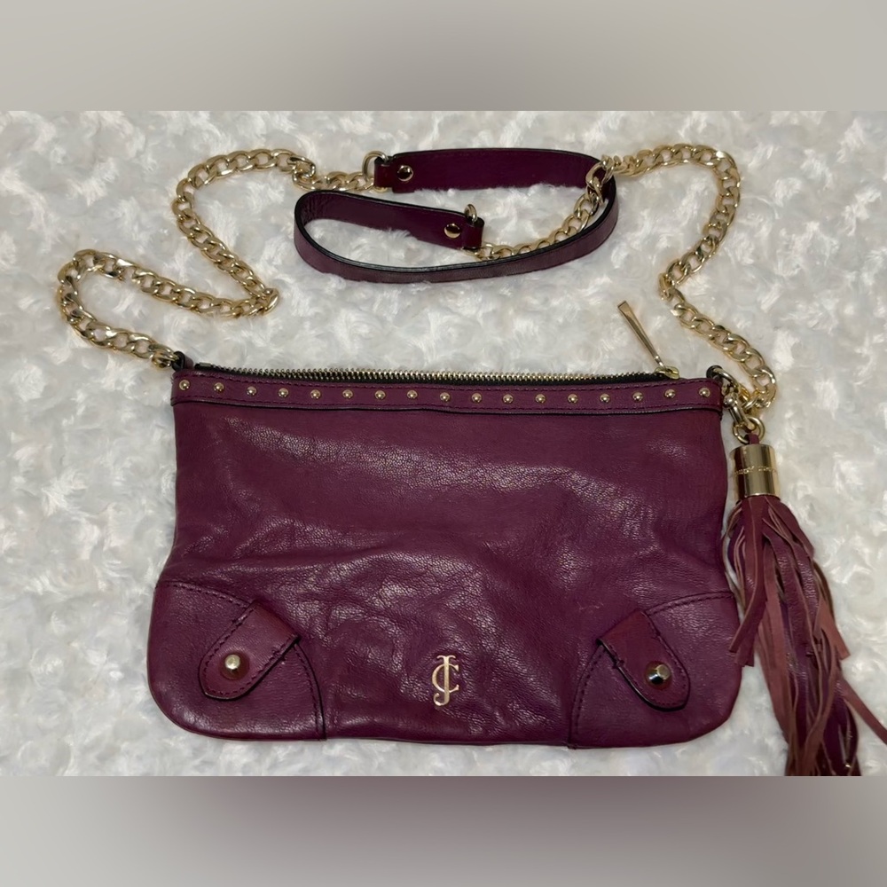 Juicy Couture Plum Crossbody Bag with Gold Chain